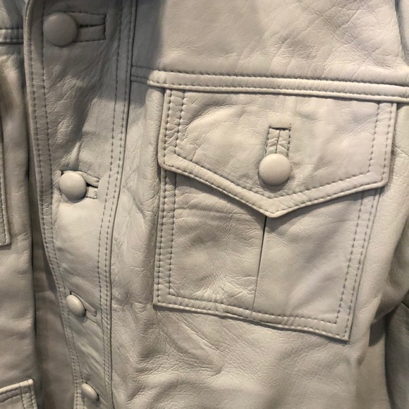 Vintage Men’s Blue Leather Jacket - Picture 3 of 4